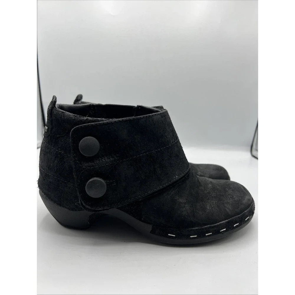 Merrell‎ Wedge Booties Womens 7.5 Luxe Button Ankle Comfort Suede Leather Boots